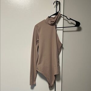 Abercrombie & Fitch Taupe Asymmetrical Bodysuit